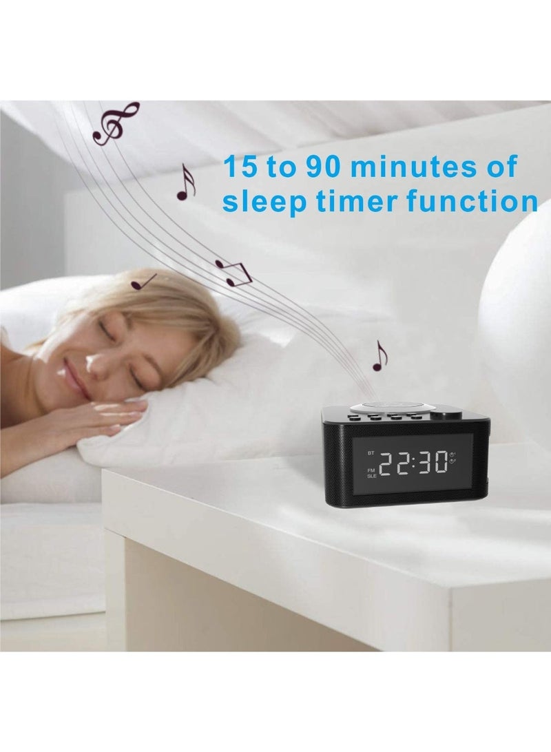 كالوس مكبر صوت بلوتوث متعدد الوظائف CALUS Home 01 مع شاحن لاسلكي بقوة 15 واط، وراديو FM، وساعة منبه - Image 2